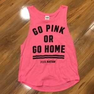 Victoria’s secret Pink nation tank.  XS